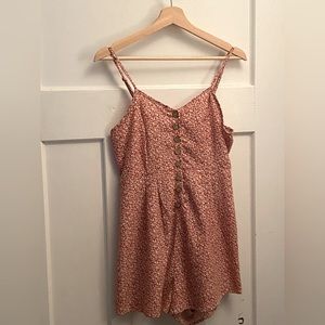 Flowery Red Romper